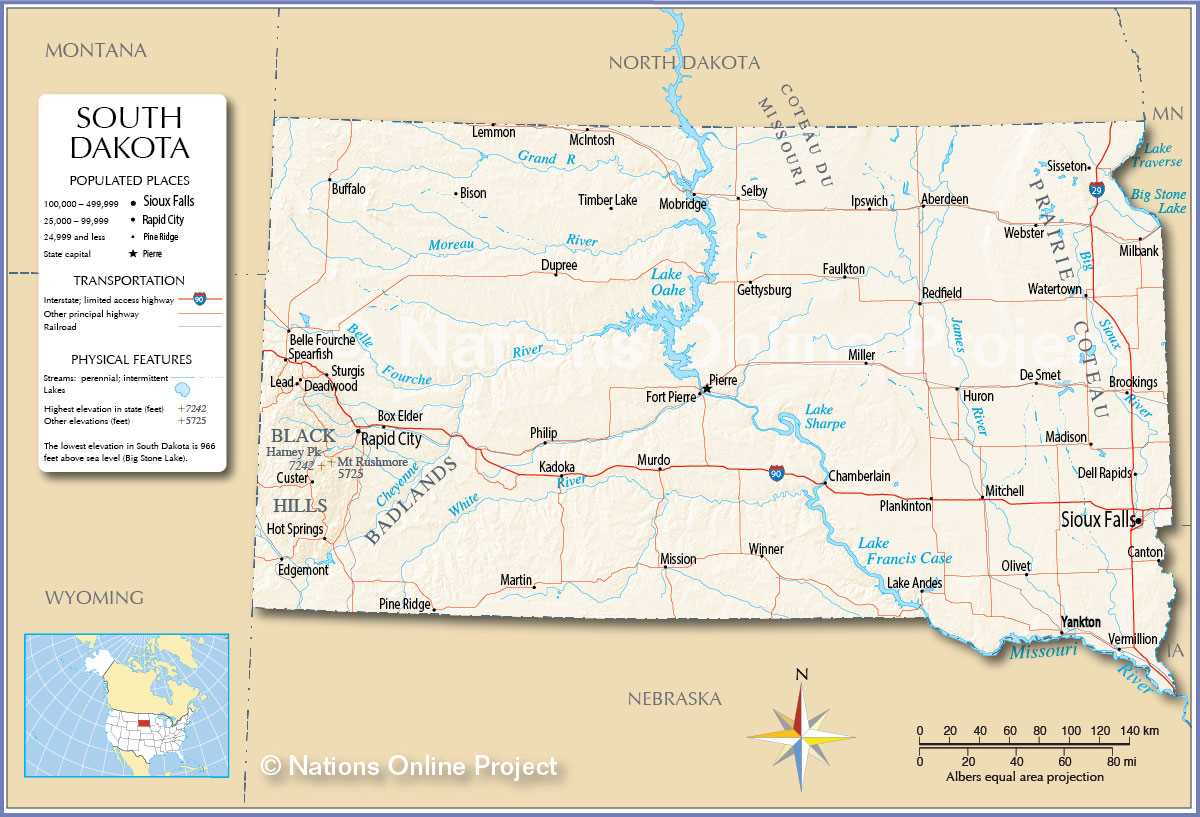 printable map of south dakota printable map of south dakota