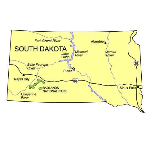 printable map of south dakota printable map of south dakota