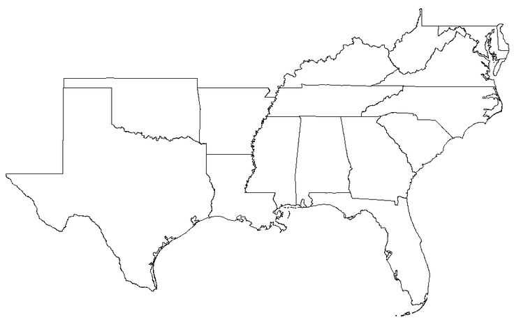 printable map of southeast united states printable map of southeast united states