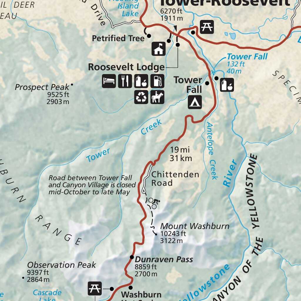 printable map of yellowstone national park