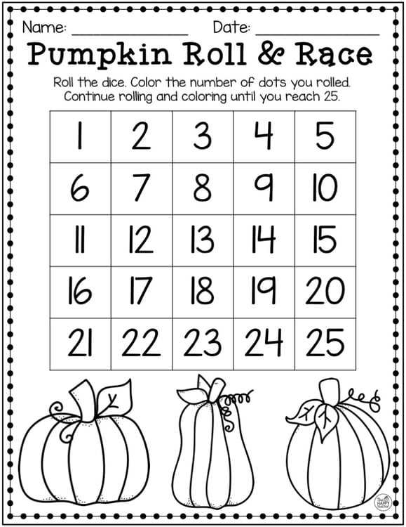 printable math games for kindergarteners