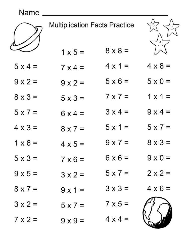 Quick Math Test Printable Free Math Test Printable for Students