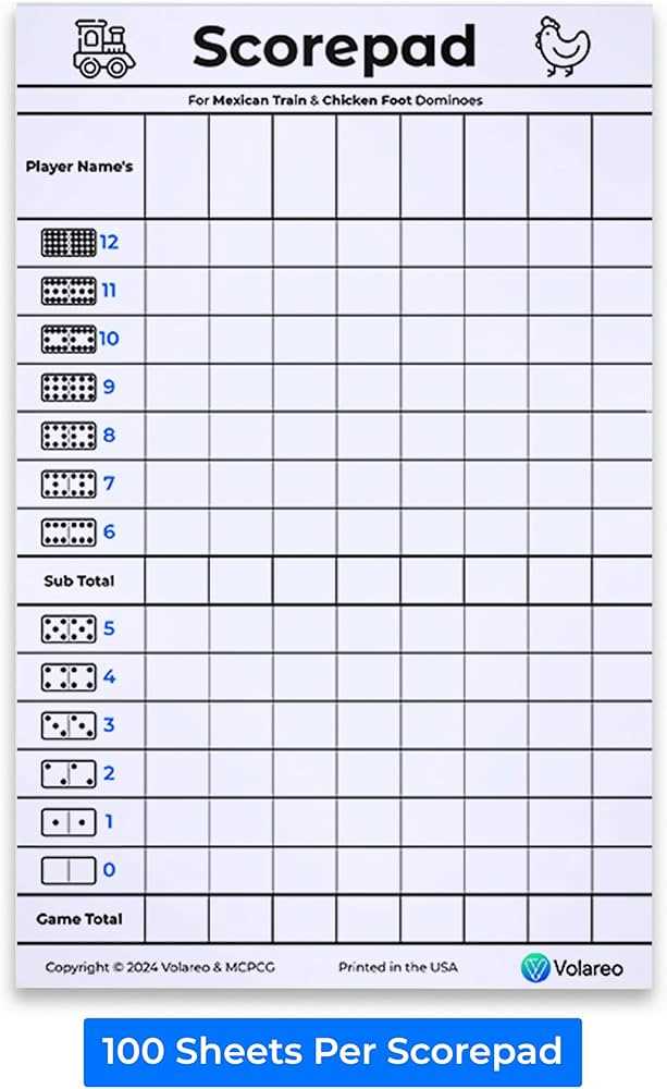 printable mexican train score sheet printable mexican train score sheet