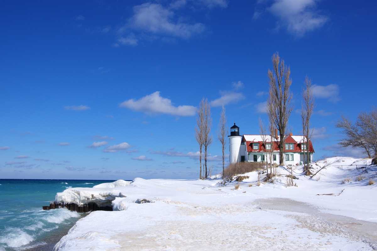 printable michigan lighthouse map printable michigan lighthouse map