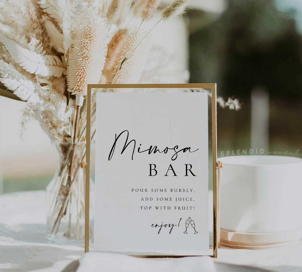 printable mimosa bar sign