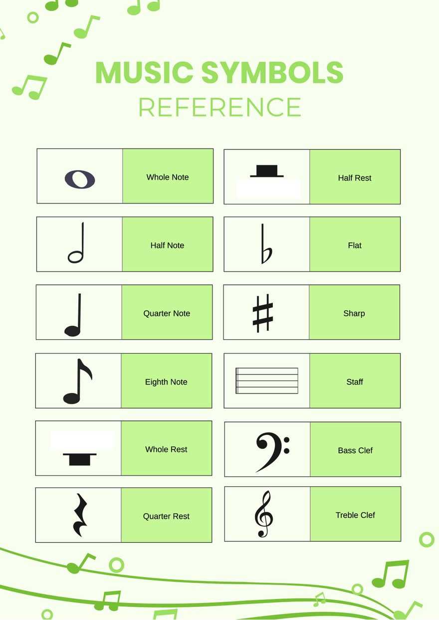 printable music notes symbols