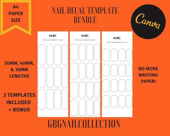 printable nail stickers paper