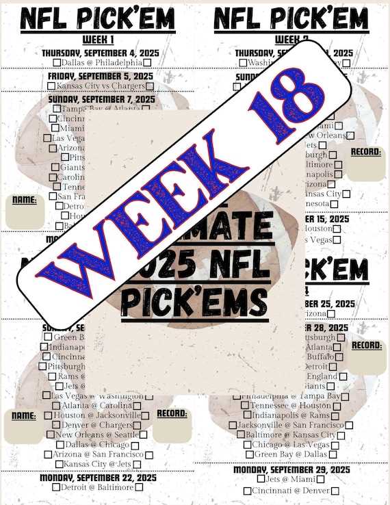printable nfl pick em