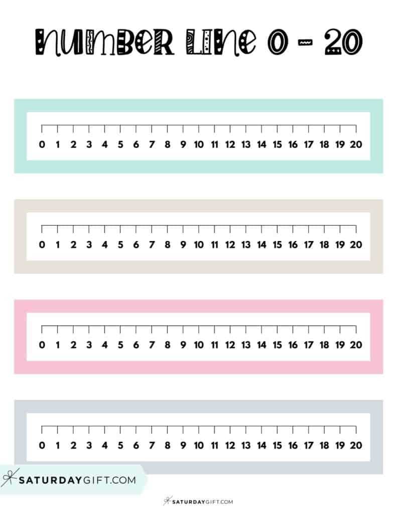 printable number lines to 20 printable number lines to 20