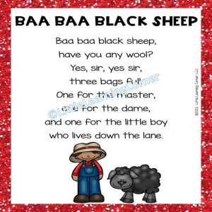 printable nursery rhymes lyrics printable nursery rhymes lyrics