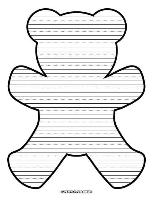 printable outline of a bear