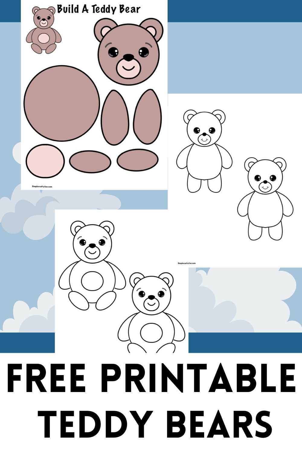 printable outline of a bear
