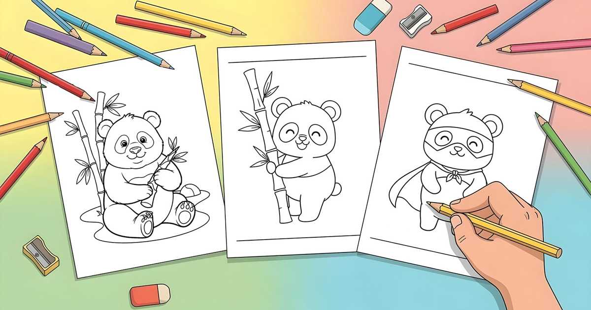 printable panda coloring pages