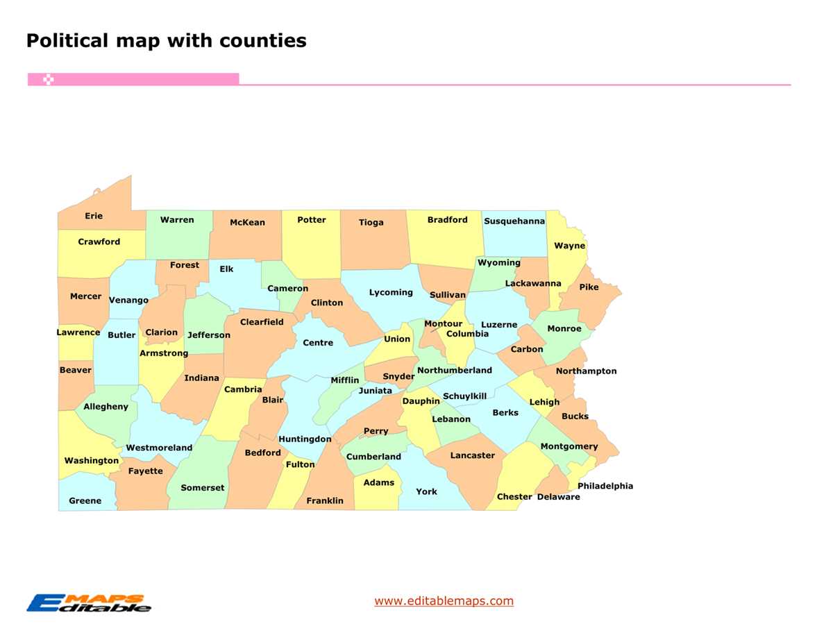 printable pennsylvania county map