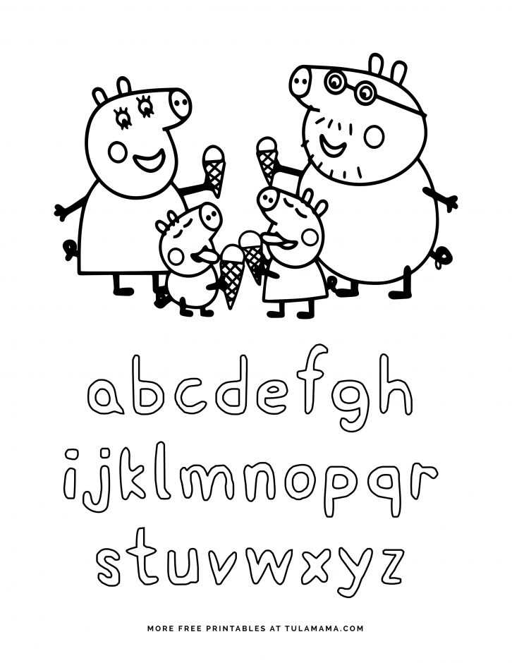 printable peppa pig coloring pages