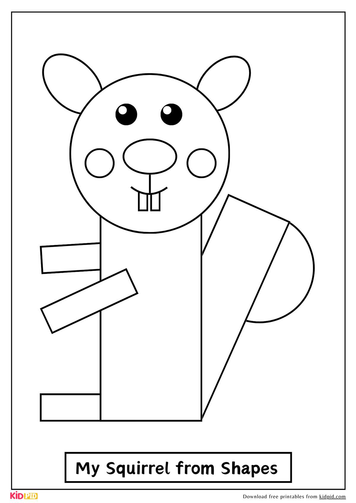 printable picture of a squirrel