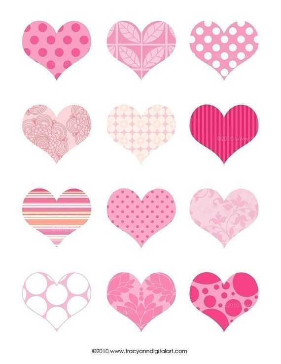 printable pink hearts printable pink hearts