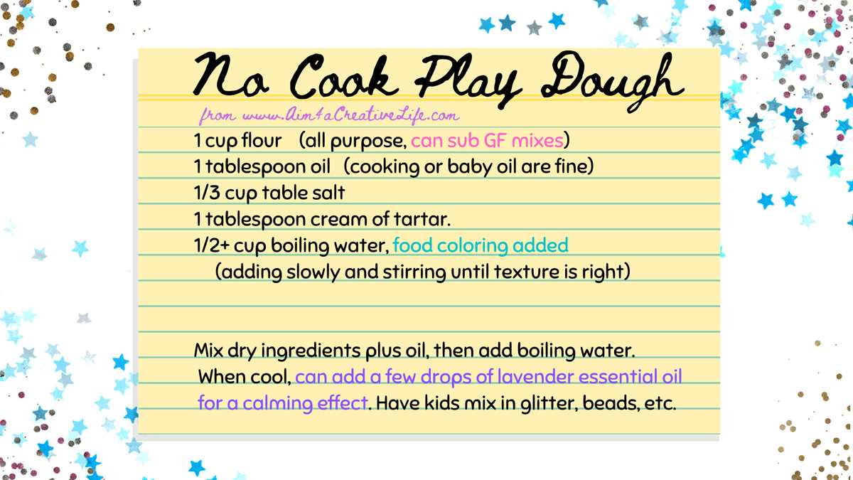 printable playdough recipe