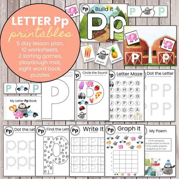printable preschool letter p
