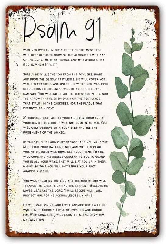 printable psalm 91 prayer