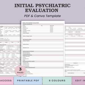 printable psychiatric evaluation template