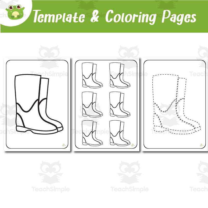 printable rain boot template