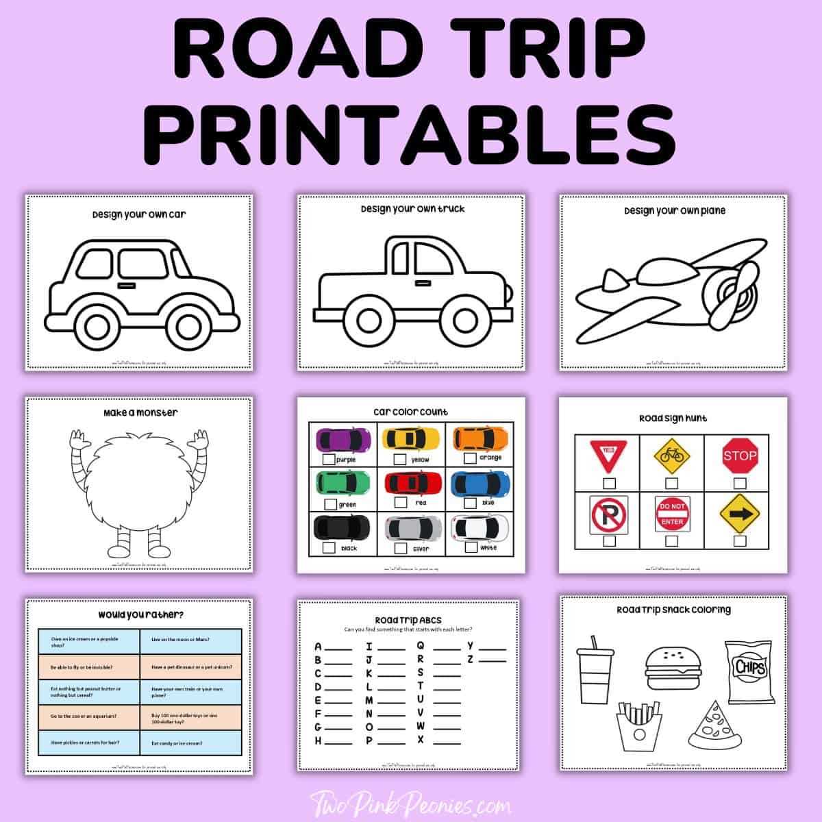 printable road trip