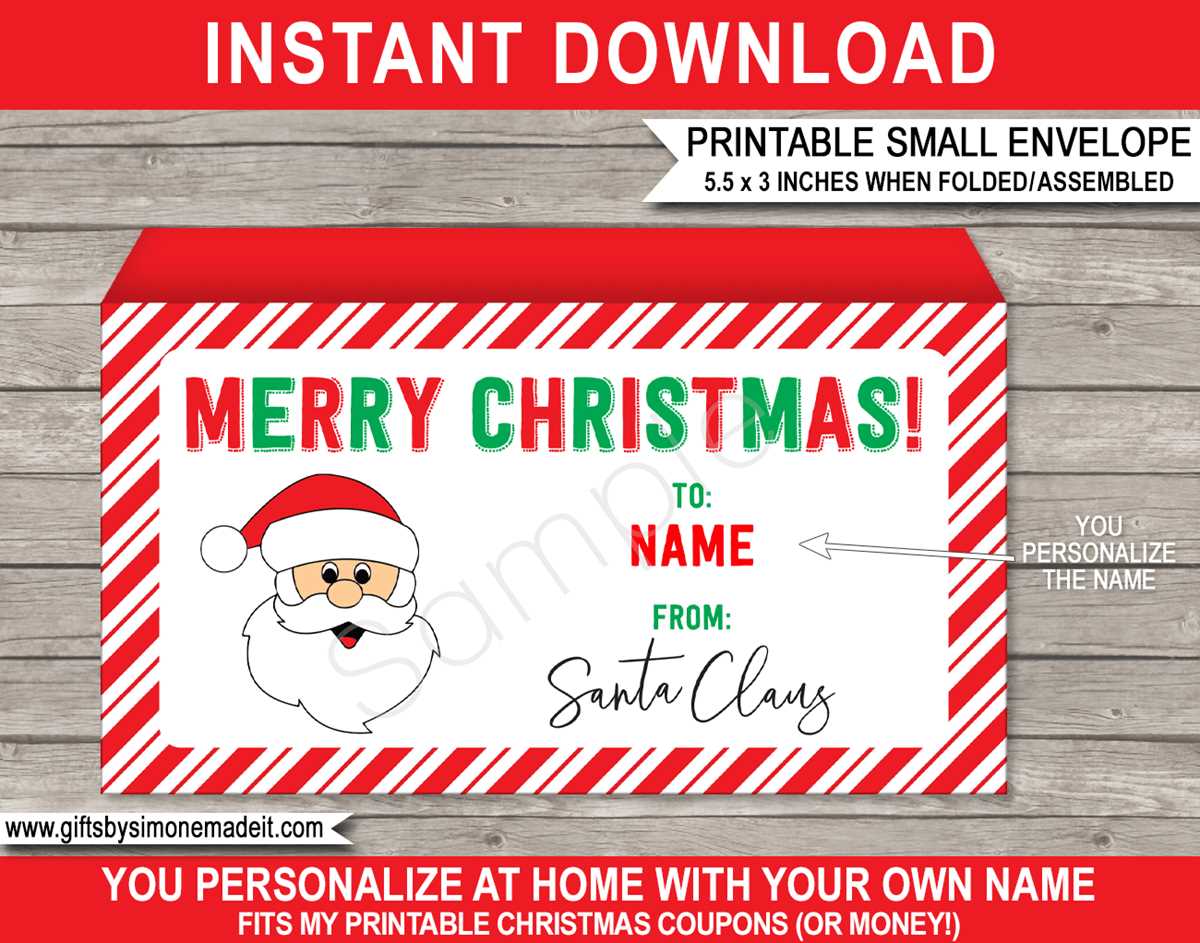 printable santa envelope printable santa envelope