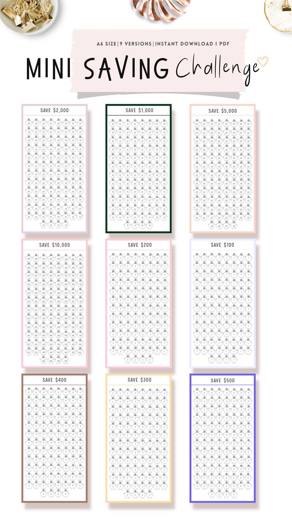 printable savings challenge free printable savings challenge free