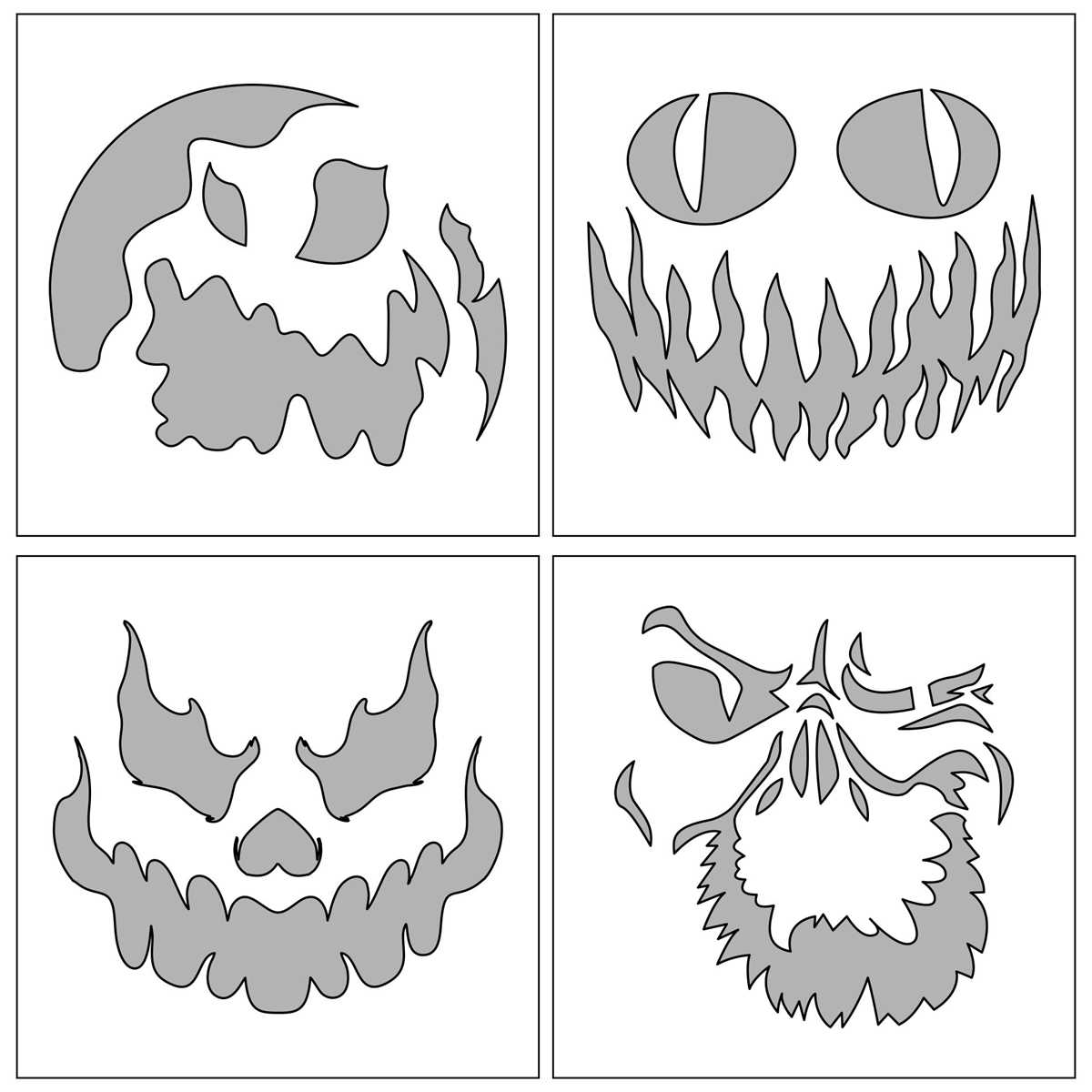 printable scary pumpkin faces