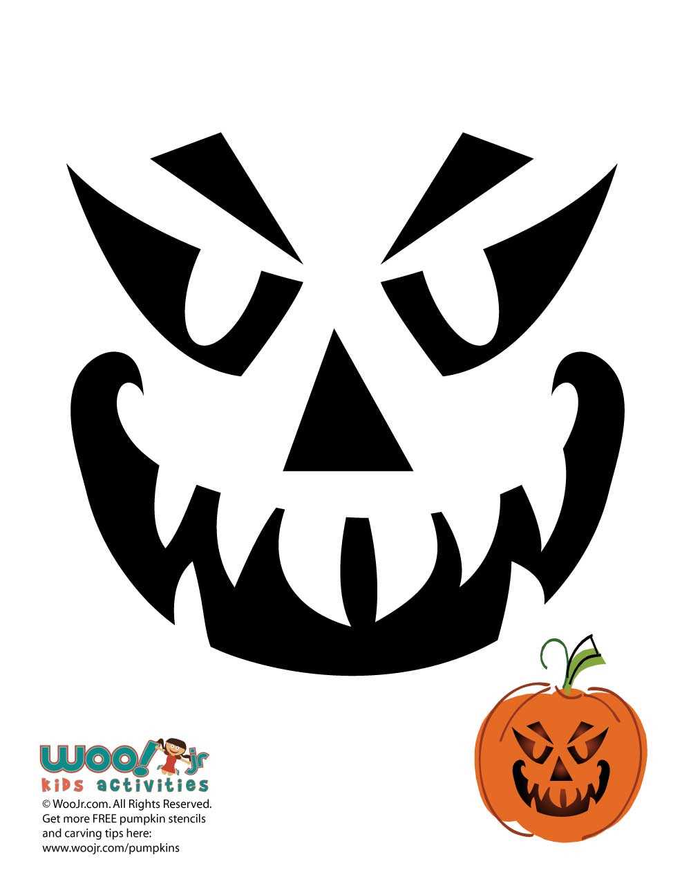 printable scary pumpkin faces