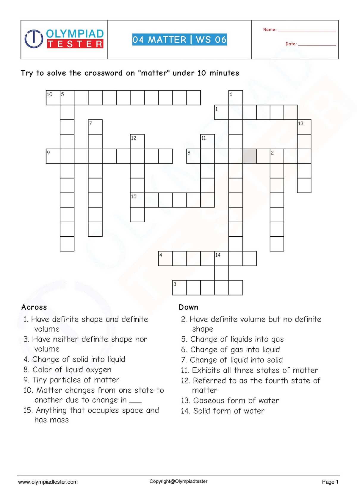 printable science crosswords printable science crosswords