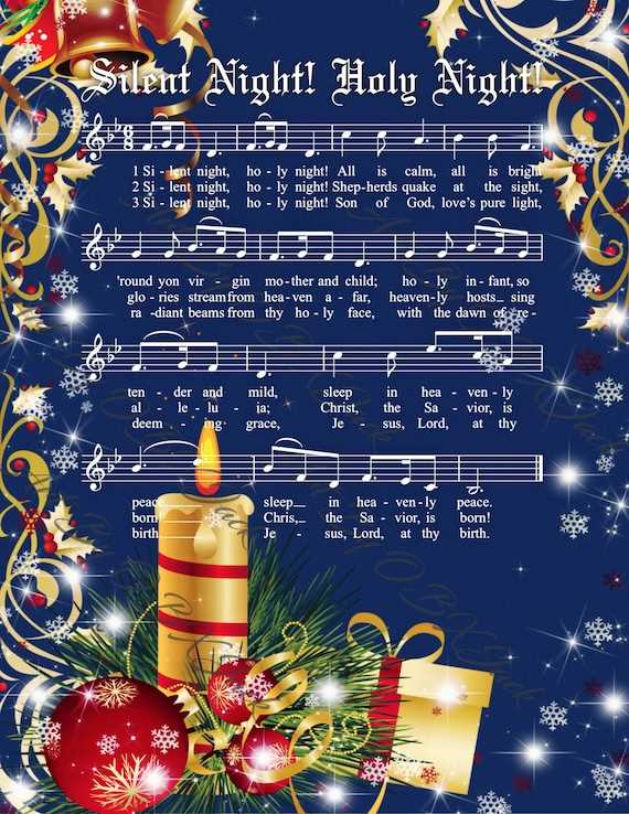 printable silent night sheet music printable silent night sheet music