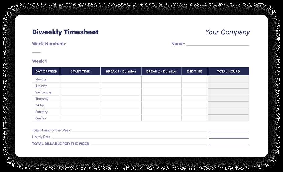 printable simple biweekly timesheet template printable simple biweekly timesheet template