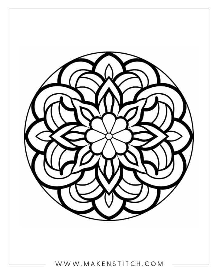 printable simple mandala printable simple mandala