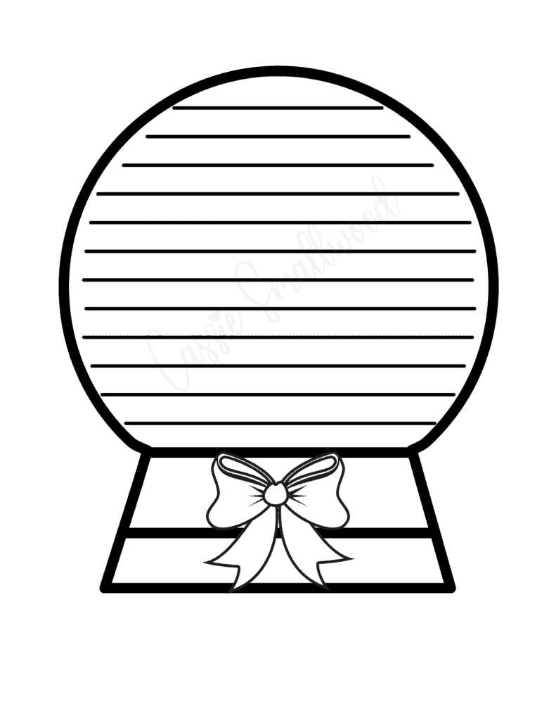 printable snow globe ornament template printable snow globe ornament template
