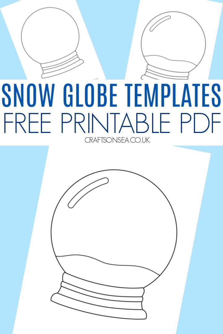 printable snow globe ornament template printable snow globe ornament template