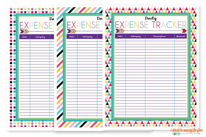 printable spending tracker