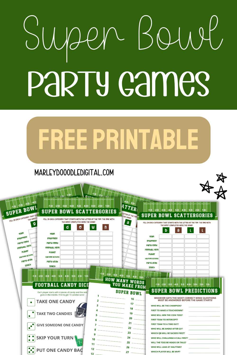 printable super bowl games