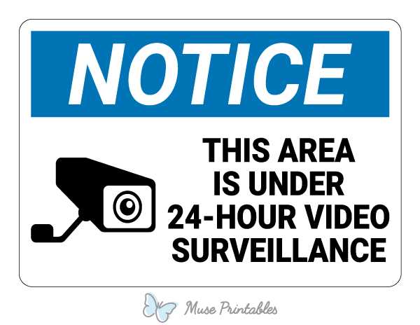 printable surveillance camera signs printable surveillance camera signs