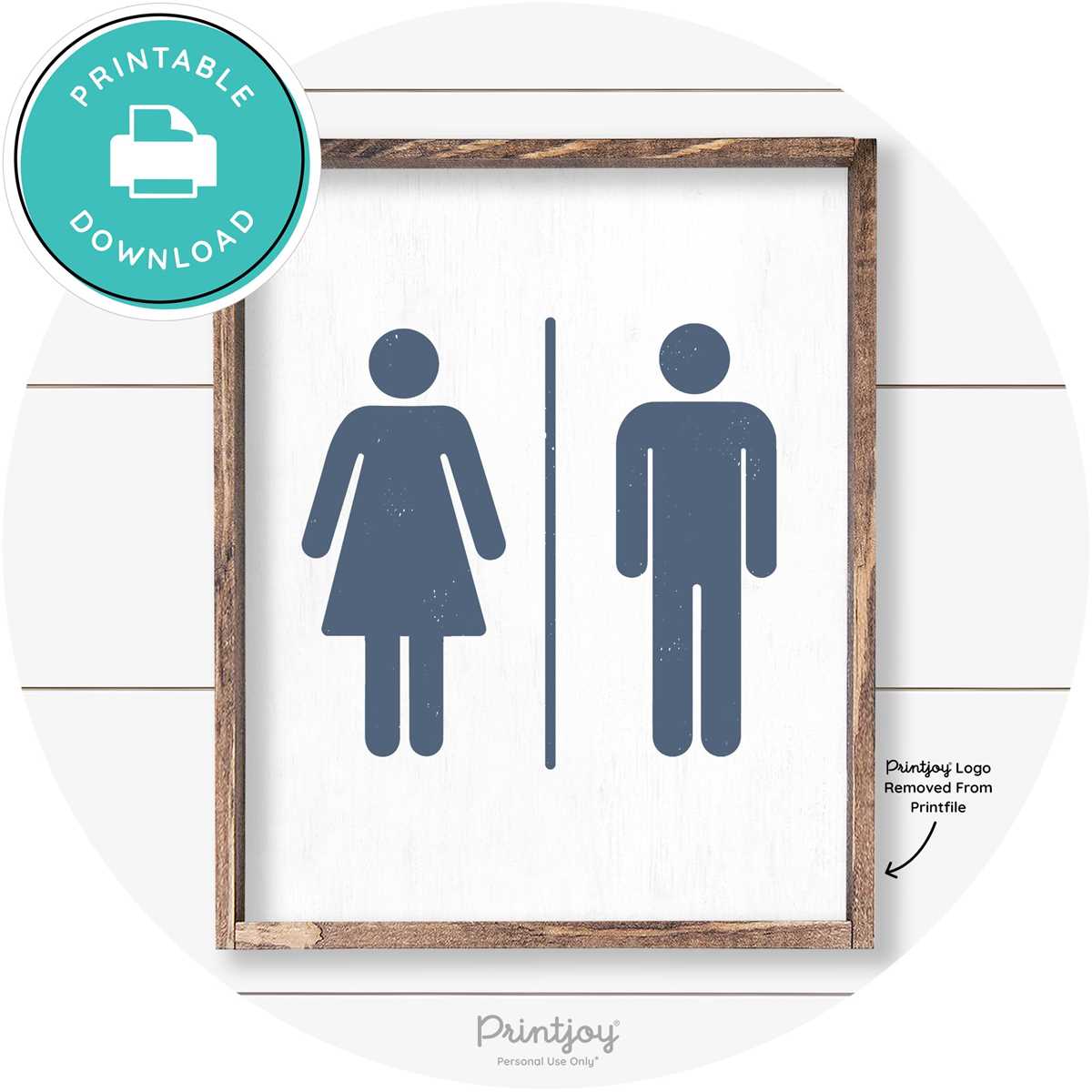 printable symbol restroom sign