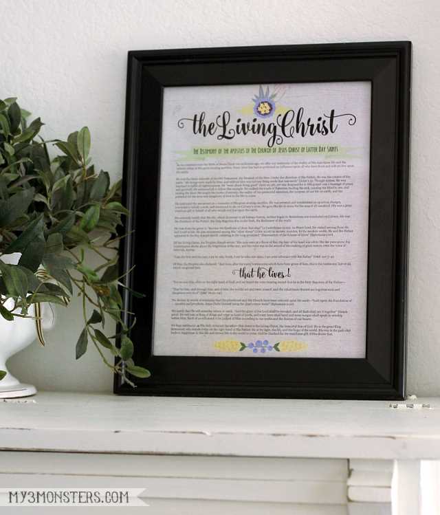 printable the living christ