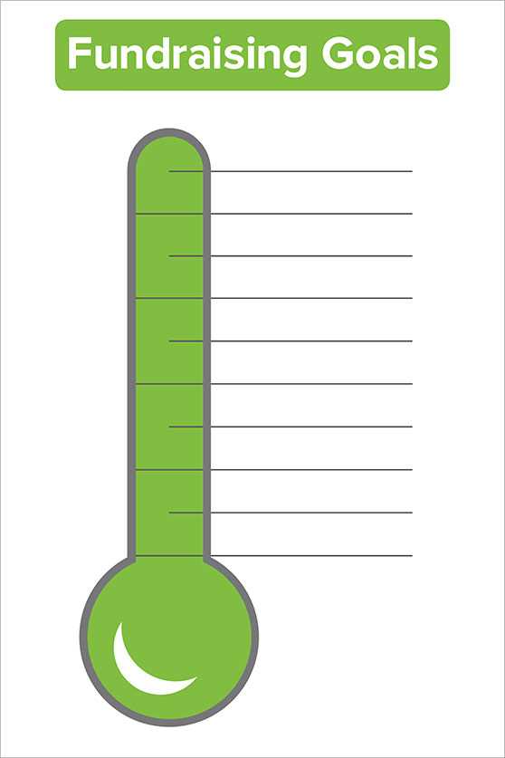 printable thermometer goal chart printable thermometer goal chart