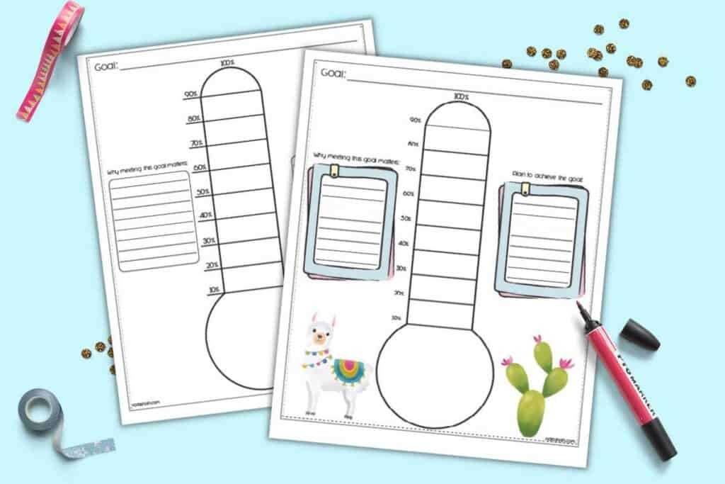 printable thermometer goal chart printable thermometer goal chart