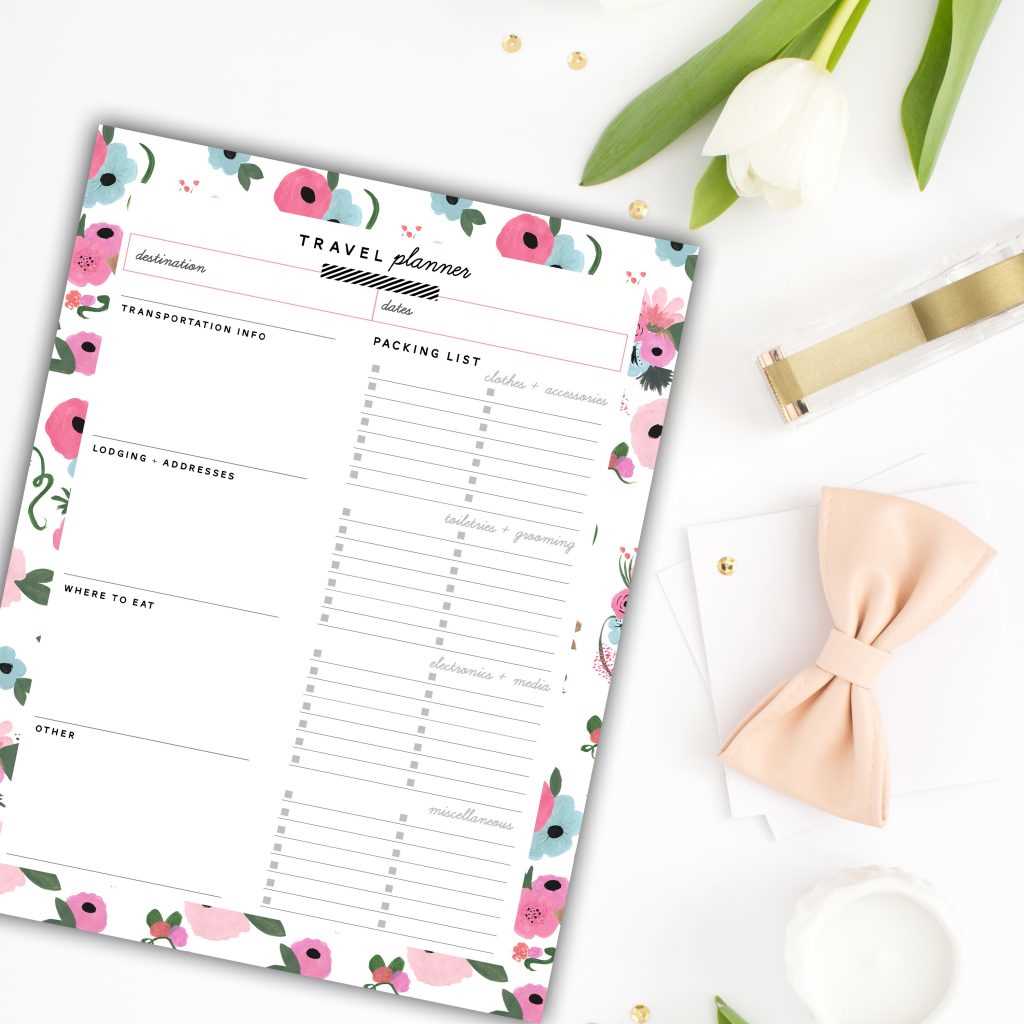 printable travel planner printable travel planner