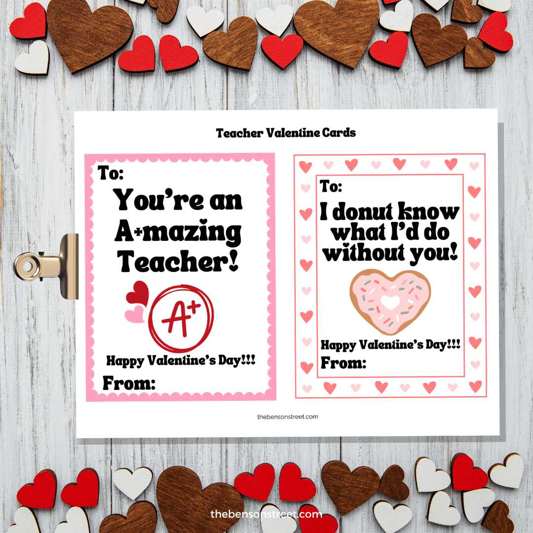 printable valentine card for teacher