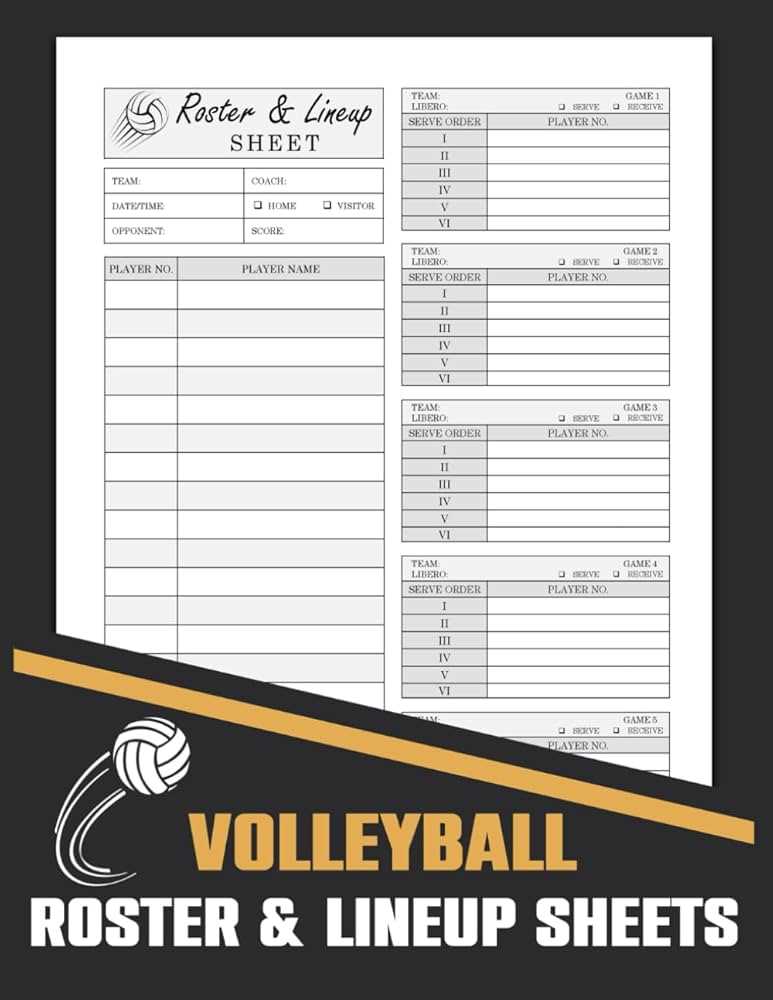 printable volleyball roster sheets printable volleyball roster sheets