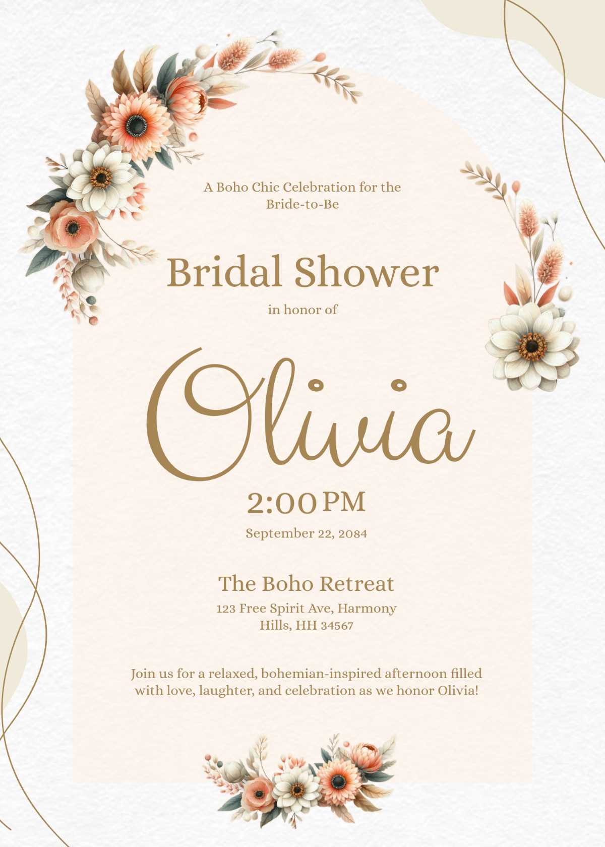 printable wedding shower invitations