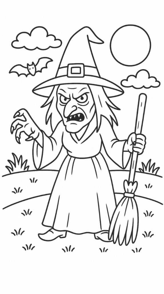 printable witch coloring pages printable witch coloring pages