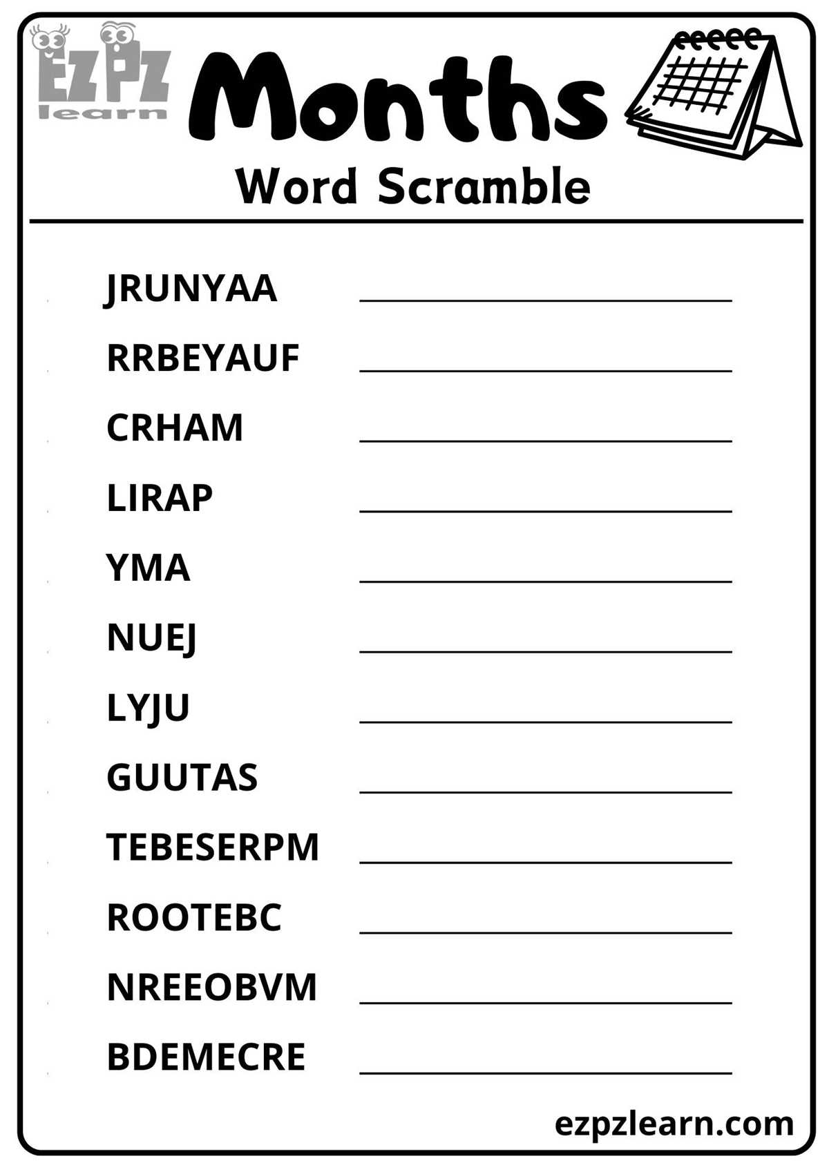 printable word scramble printable word scramble